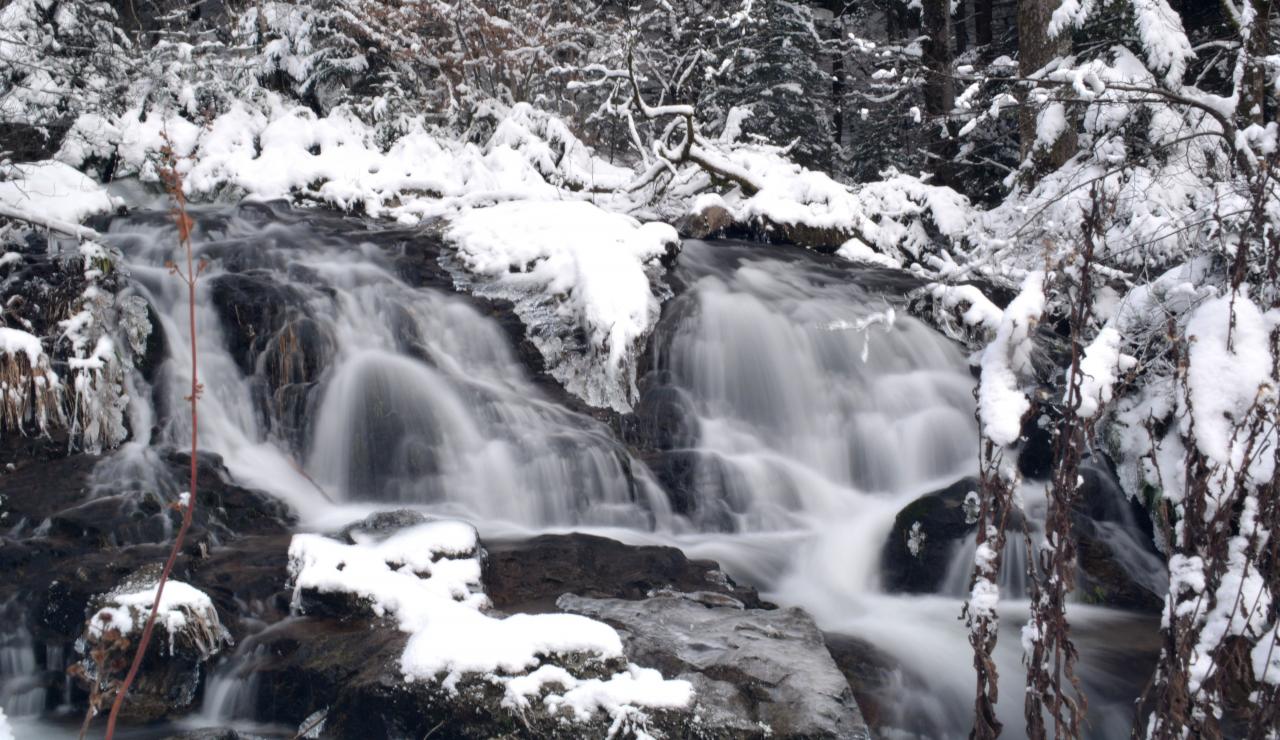 Cascade enneigée